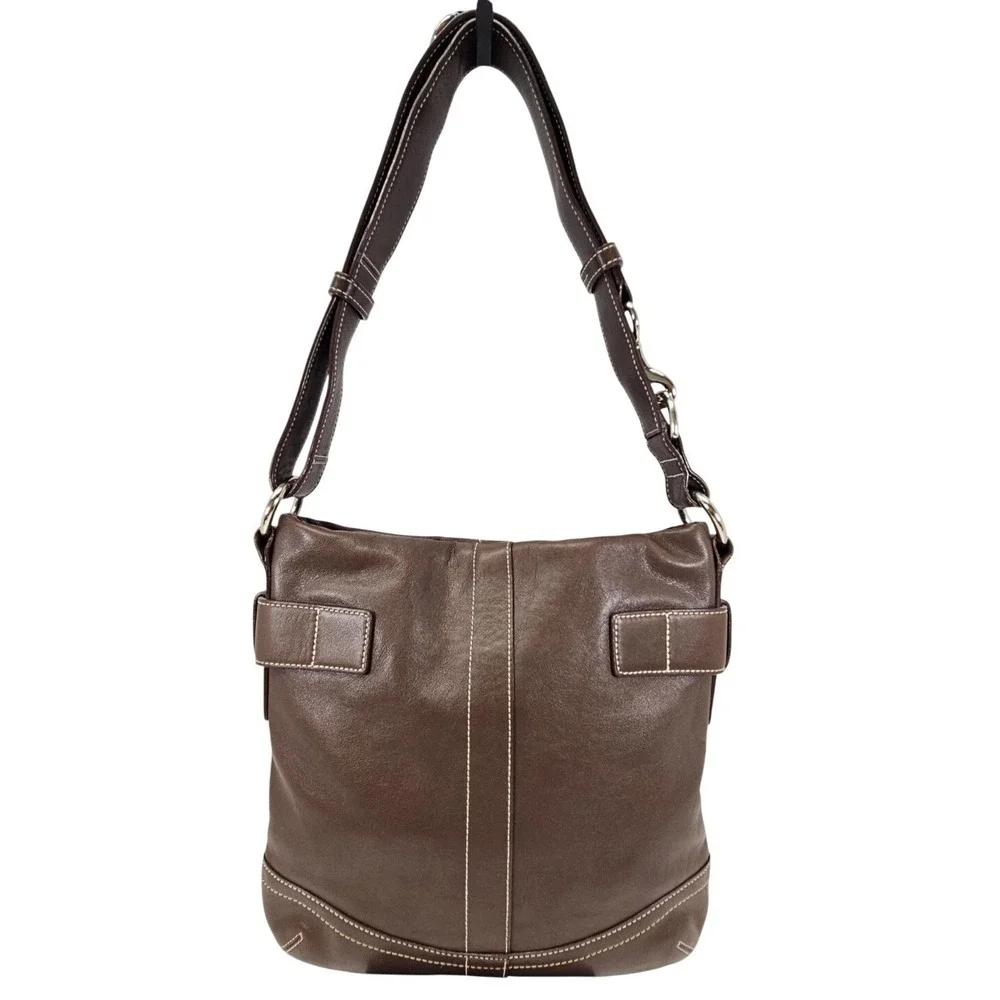 VINTAGE COACH 1452 Soho Soft Duffle Black Leather Crossbody - EXCELLENT Like New